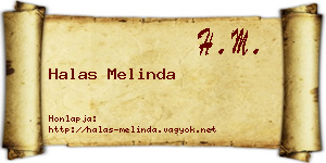 Halas Melinda névjegykártya